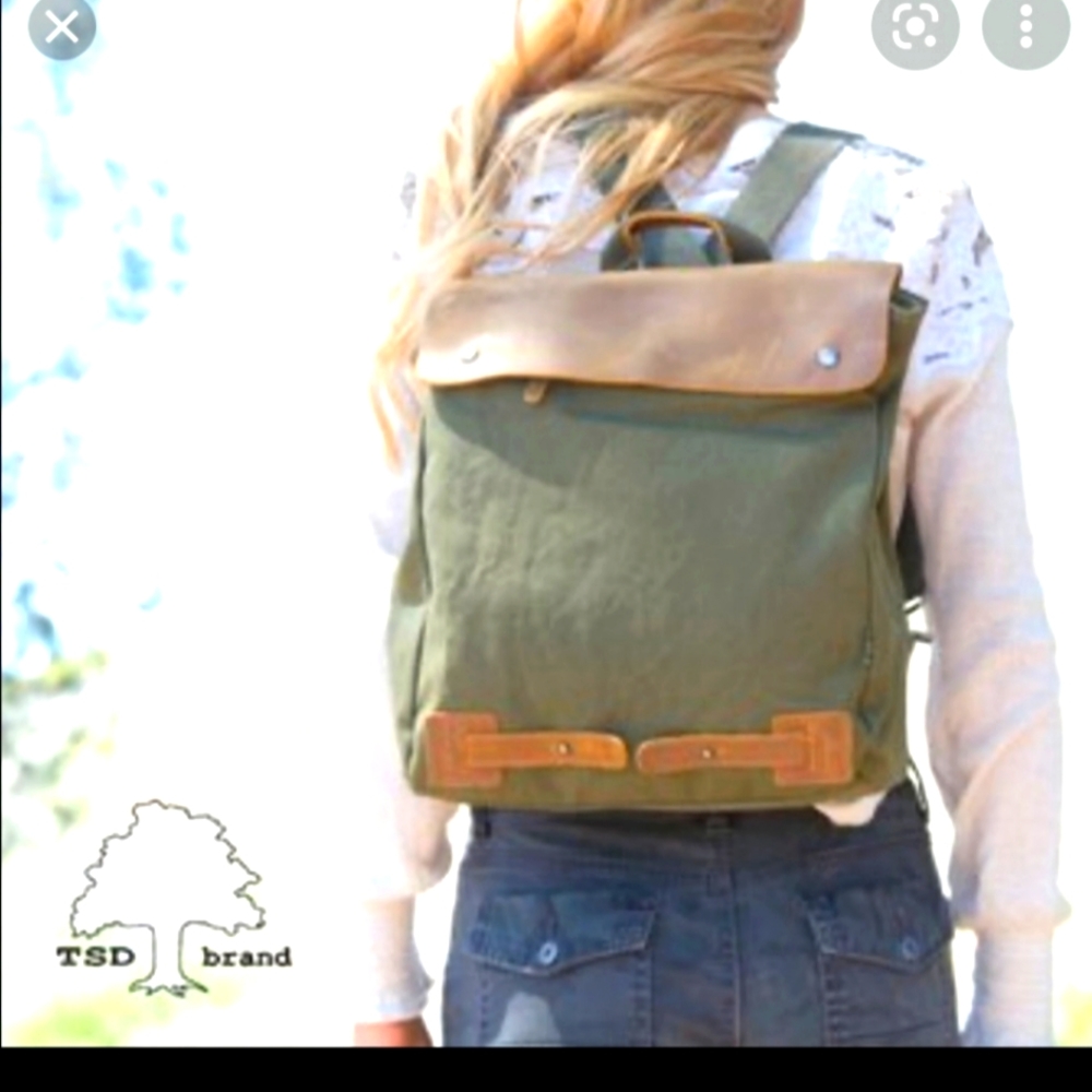 TSD leather backpack/shoulder/crossbody bag